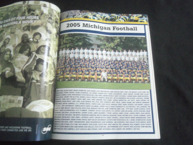 2005 OCTOBER 15 FOOTBALL PROGRAM - UNIV OF MICHIGAN VS PENN STATE UNIV - B 5533P