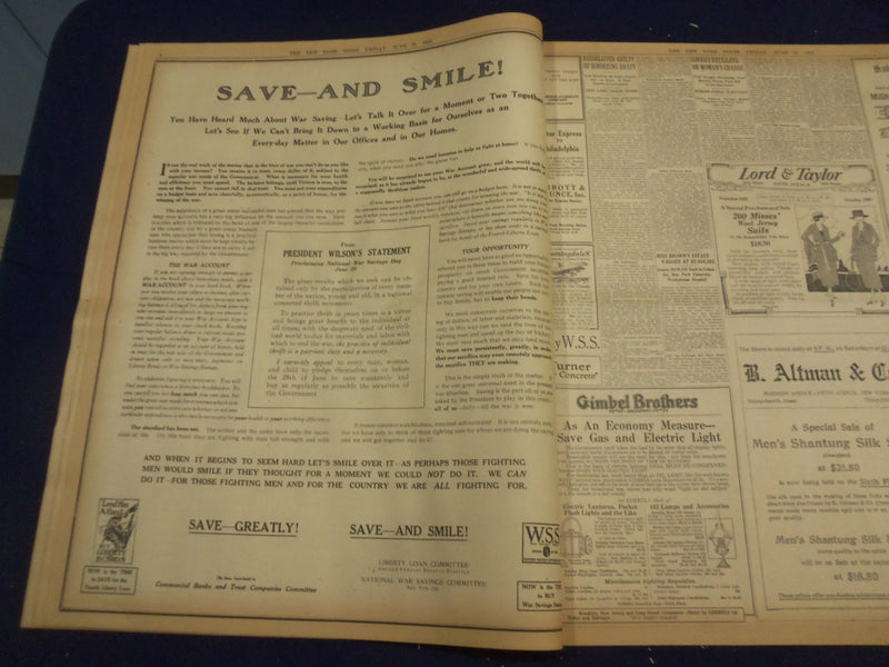 1918 JUNE 21 NEW YORK TIMES - AMERICANS DRIVE AGAIN AT CANTIGNY - NT 9099