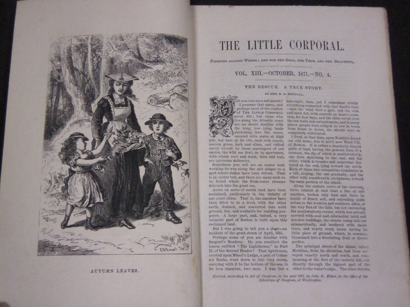 1870-1874 THE LITTLE CORPORAL MAGAZINE FOR BOYS & GIRLS LOT OF 32 - WR 379