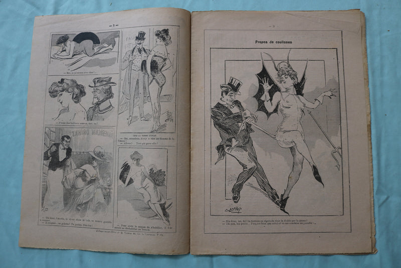 1907-1908 JEAN QUI RIT MAGAZINE - ILLUSTRATED JOURNAL-FRENCH - LOT OF 3 - K 2544