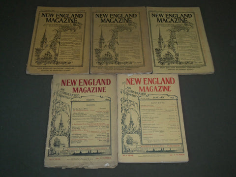 1889-1896 NEW ENGLAND MAGAZINE LOT OF 5 DIFFERENT ISSUES - WR 1180I