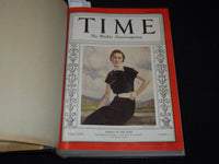 1937 JAN-MAR TIME MAGAZINE BOUND VOLUME - GREAT COVERS - NICE ADS - KD 3806N