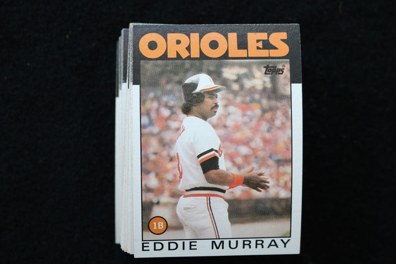 EDDIE MURRAY 1986 TOPPS BASEBALL CARDS - CARD #30 - NM-MT - LOT OF 84 - #213