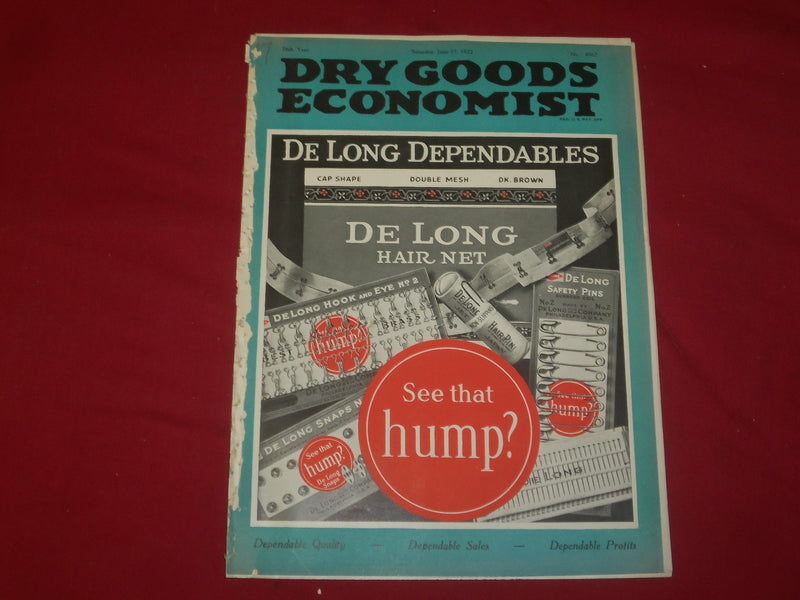 1922 JUN 17 DRY GOODS ECONOMIST MAGAZINE- ARTICLES, PHOTOS, ILLUS. & ADS- B 6308