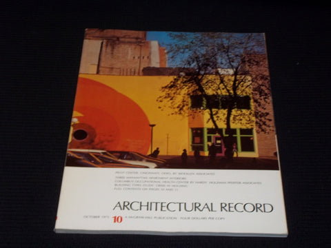 1975 OCTOBER ARCHITECTURAL RECORD MAGAZINE - PILOT CENTER OHIO COVER - E 4029