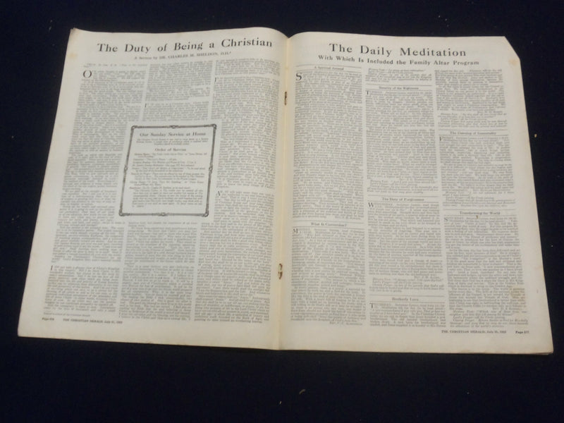 1923 JULY 21 CHRISTIAN HERALD MAGAZINE - A HOT DAY IN NEW YORK - ST 6612