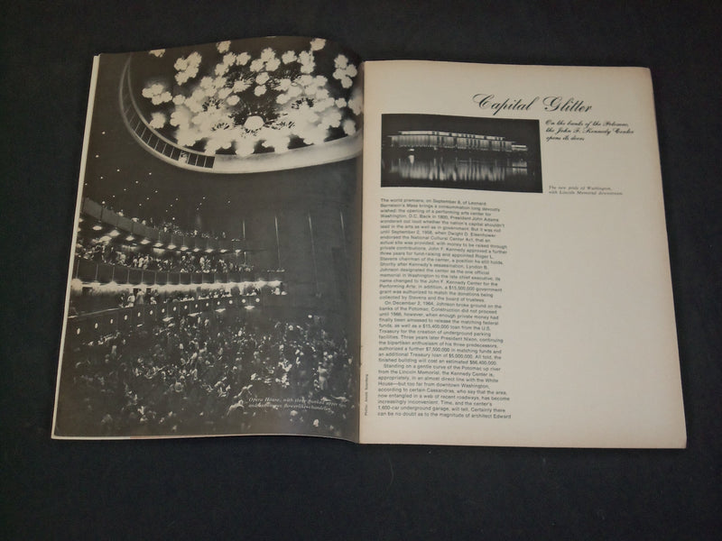 1971 SEPTEMBER OPERA NEWS MAGAZINE - OPENING OF KENNEDY CENTER - SP 6438
