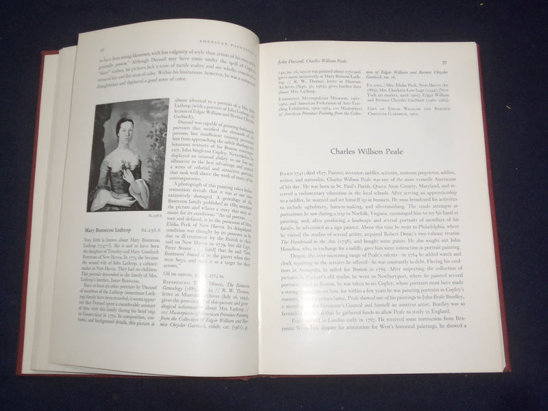 1965 AMERICAN PAINTINGS HARDCOVER BOOK - MET. MUSEUM OF ART - VOLUME 1 - KD 9165
