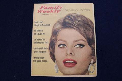 1960 JANUARY 10 FAMILY WEEKLY MAGAZINE - SOPHIA LOREN COVER - E 23294