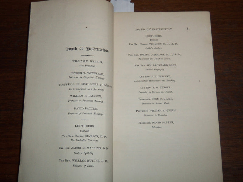 1868 BOSTON THEOLOGICAL SEMINARY REPORT - RIVERSIDE PRESS - K 1171