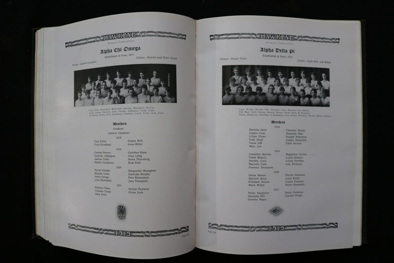 1919 THE HAWKEYE UNIVERSITY OF IOWA YEARBOOK - IOWA CITY, IOWA - YB 3536