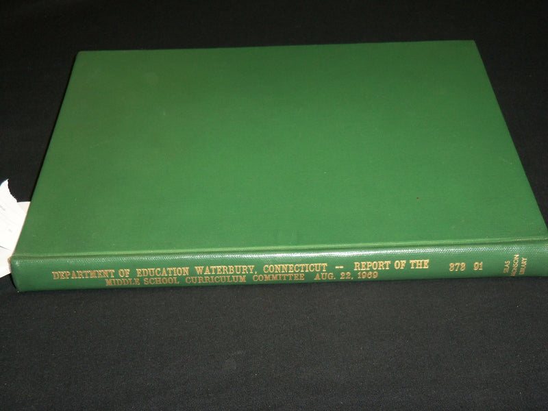 1969 WATERBURY CONNECTICUT MIDDLE SCHOOL CURRICULUM REPORT BOOK - KD 6313