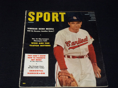 1956 AUGUST SPORT MAGAZINE - VINEGAR BEND MIZELL NFL MLB NBA NHL - E 23