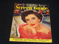 1950 AUGUST SCREEN GUIDE MAGAZINE - LIZ TAYLOR FRONT COVER - E 14801