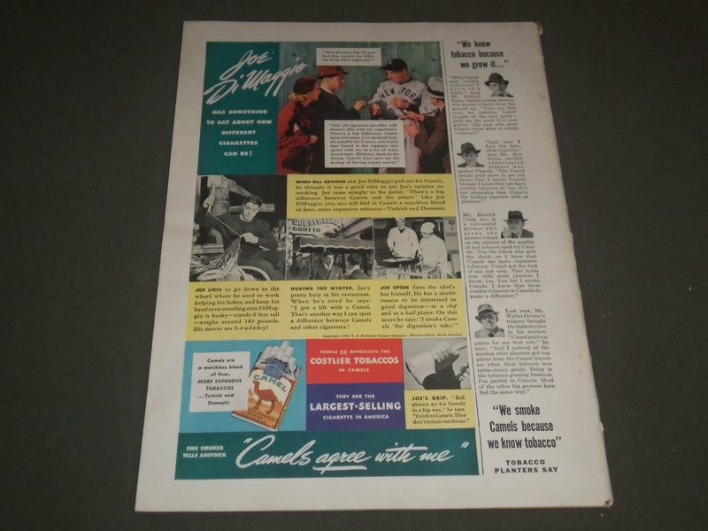1938 APRIL 23 LIBERTY MAGAZINE - JOE DIMAGGIO BACK COVER & ARTICLE - SP 8566