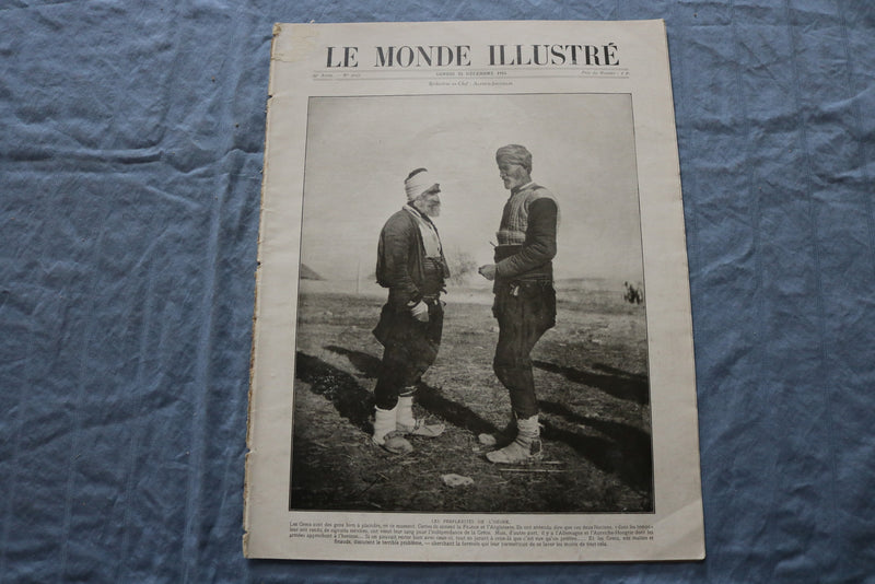 1915 DEC 25 LE MONDE ILLUSTRE MAGAZINE-LES PERPLEXITES DE L'HEURE-FRENCH-NP 8437
