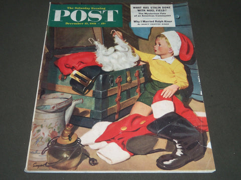 1951 DEC 15 THE SATURDAY EVENING POST MAGAZINE - ILLUSTRATED COVER - SP 1895