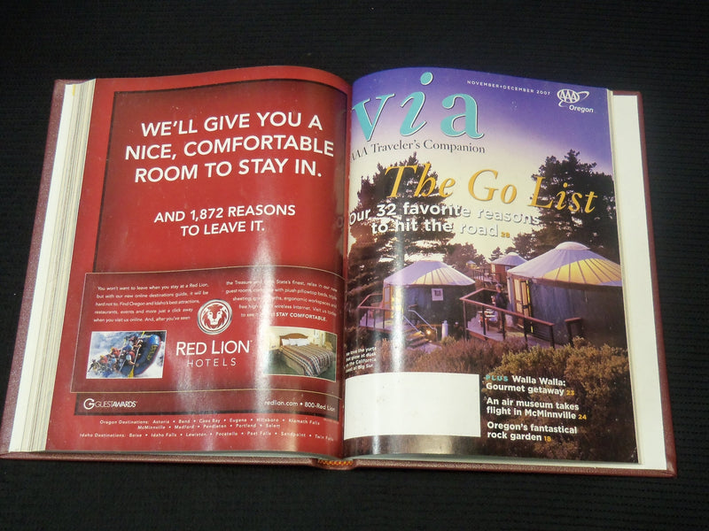 2007 VIA OREGON AAA MAGAZINE BOUND VOLUME - 6 ISSUES - NICE COVERS - KD 4144J