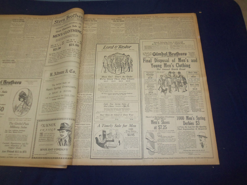 1919 MARCH 8 NEW YORK TIMES - ALLIES AGREE GERMANY MUST BE FED - NT 9269
