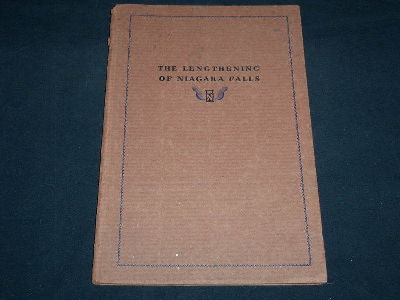 1920'S THE LENGTHENING OF NIAGARA FALLS BOOK - NICE PHOTOS - J 8528