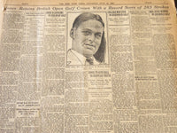 1927 JULY 16 NEW YORK TIMES - JONES AGAIN WINS BRITISH GOLF TITLE - NT 6357