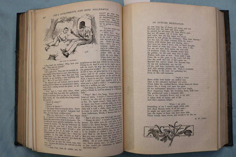 1884-1885 THE CENTURY MAGAZINE BOUND VOLUME - HUCKLEBERRY FINN - KD 9675