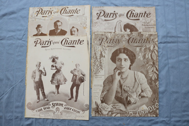 1907 PARIS QUI CHANTE REVUE ILLUSTRATEE MAGAZINE - FRENCH - LOT OF 38 - O 3846