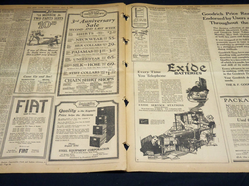 1921 MAY 6 NEW YORK TIMES NEWSPAPER - ULTIMATUM PRESENTED TO GERMANY - NT 7842