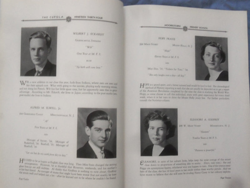 1934 THE CUPOLA MOORESTOWN FRIENDS' SCHOOL YEARBOOK - MOORESTOWN, NJ - YB 3383