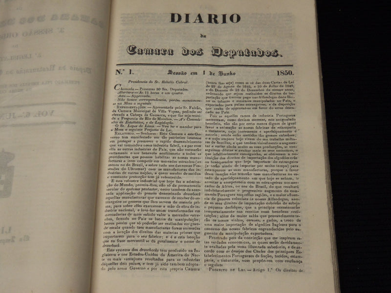 1850 MAY-JULY DIARIO DA CAMARA DOS DEPUTADOS VOLUME LOT OF 2 - LISBOA - KD 2016J