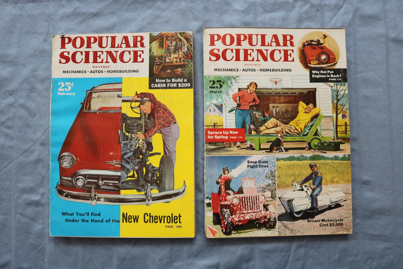 1943-1953 POPULAR SCIENCE & MECHANICS TODAY MAGAZINES- LOT OF 12 - O 3880