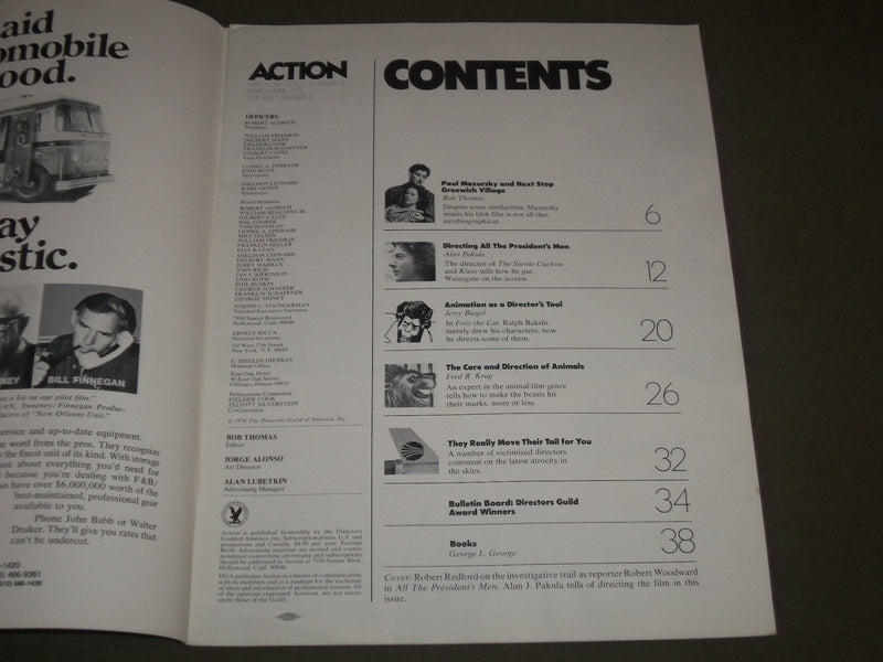 1976 MARCH/APRIL ACTION DIRECTORS GUILD OF AMERICA MAGAZINE VOL 2 NO 1 - SP 6066