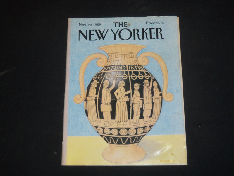 1989 NOVEMBER 20 THE NEW YORKER MAGAZINE - ILLUSTRATED COVER - NY 1409