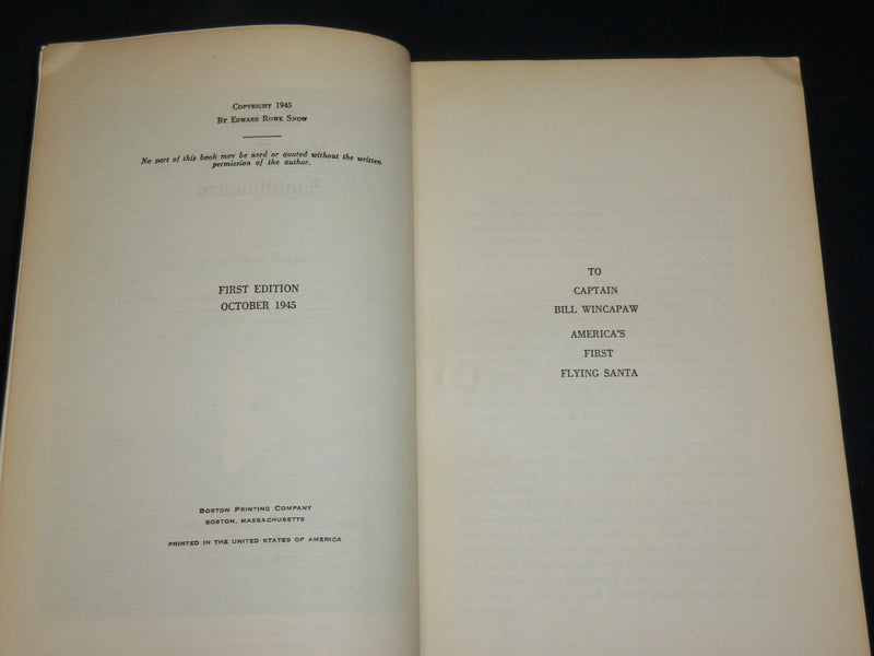 1945 FAMOUS LIGHTHOUSES OF NEW ENGLAND BOOK BY EDWARD ROWE SNOW - KD 6037