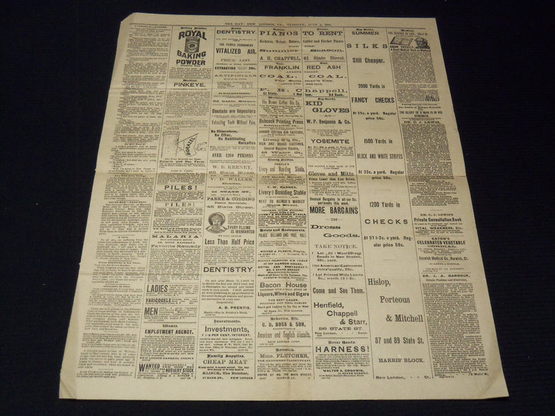 1885 JUNE 2 THE DAY NEWSPAPER - VICTOR HUGO FUNERAL - BASEBALL - NP 2152D