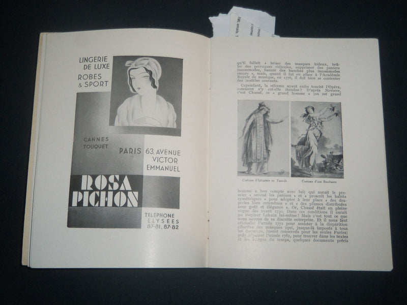 1930 ACADEMIE NATIONALE DE MUSIQUE DANSE PROGRAM - ROMEO ET JULIETTE - J 4215