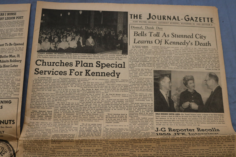 1963 NOV 23 THE JOURNAL-GAZETTE NEWSPAPER - PRESIDENT'S KILLER SEIZED - NP 8546