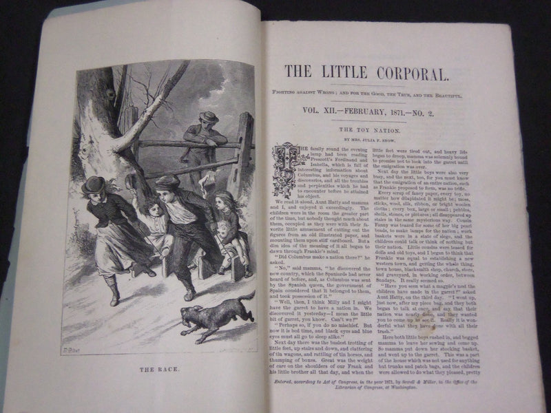 1870-1874 THE LITTLE CORPORAL MAGAZINE FOR BOYS & GIRLS LOT OF 32 - WR 379