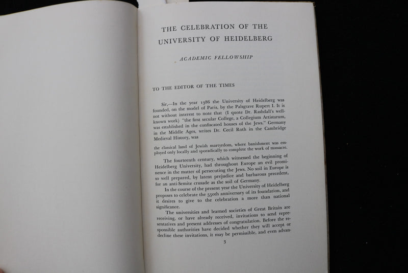 1936 HEIDELBERG AND THE UNIVERSITIES OF AMERICA SOFTCOVER BOOK - K 2909