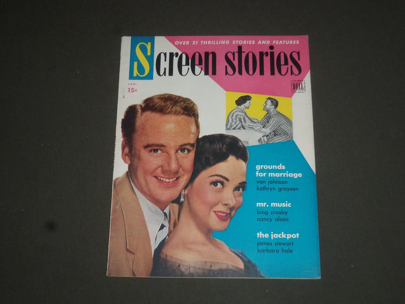 1951 JAN SCREEN STORIES MAGAZINE - VAN JOHNSON & KATHRYN GRAYSON COVER - SP 7512