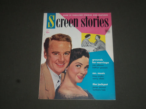 1951 JAN SCREEN STORIES MAGAZINE - VAN JOHNSON & KATHRYN GRAYSON COVER - SP 7512