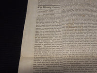 1854 APRIL 1 NEW YORK WEEKLY LEADER NEWSPAPER - VOLUME 1 NO. 3 - K 70