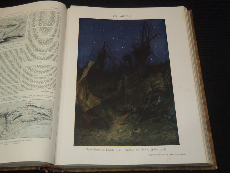 1916 L'ILLUSTRATION FRENCH MAGAZINE BOUND VOLUME SET OF 2 - FULL YEAR - LA GUERR