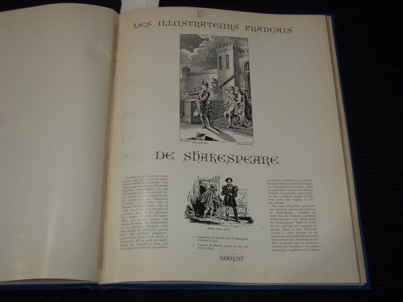 1939 SIMON MILLNER LES ILLUSTRATEURS FRANCAIS DE SHAKESPEARE VOLUME - KD 3806B