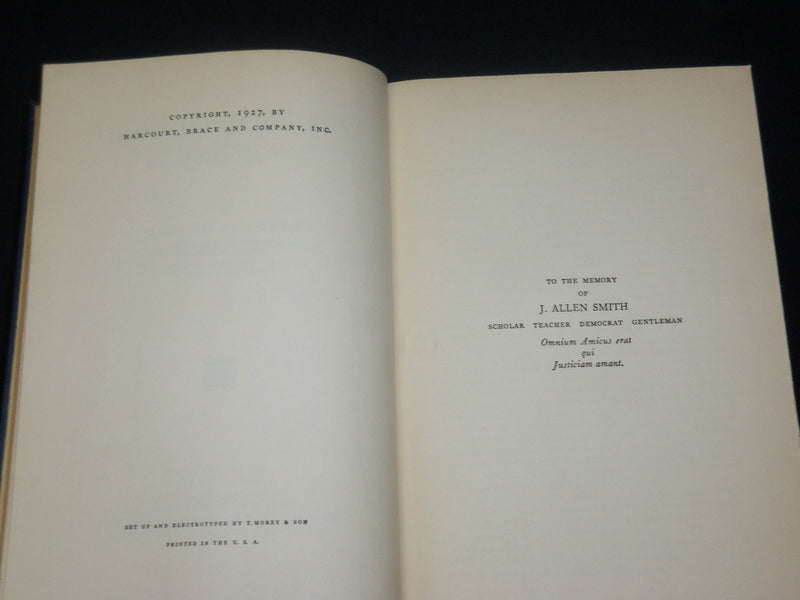 1927 THE COLONIAL MIND REVOLUTION BY VERNON PARRINGTON VOLUME 1 & 2 - KD 6553