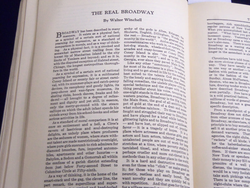 1927 DECEMBER THE BOOKMAN MAGAZINE - BROADWAY - WALTER WINCHELL - SP 2525