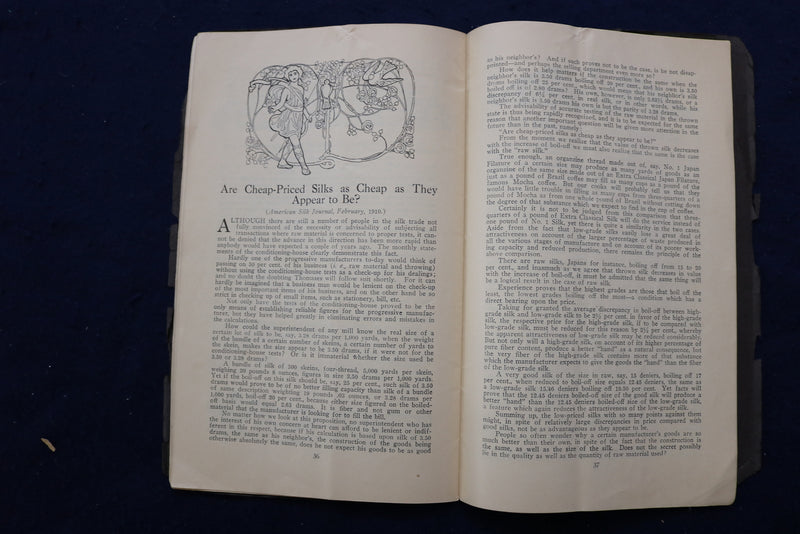 1910 MATTERS ON SILK SOFTCOVER BOOK - H.F. HOFER - K 1348