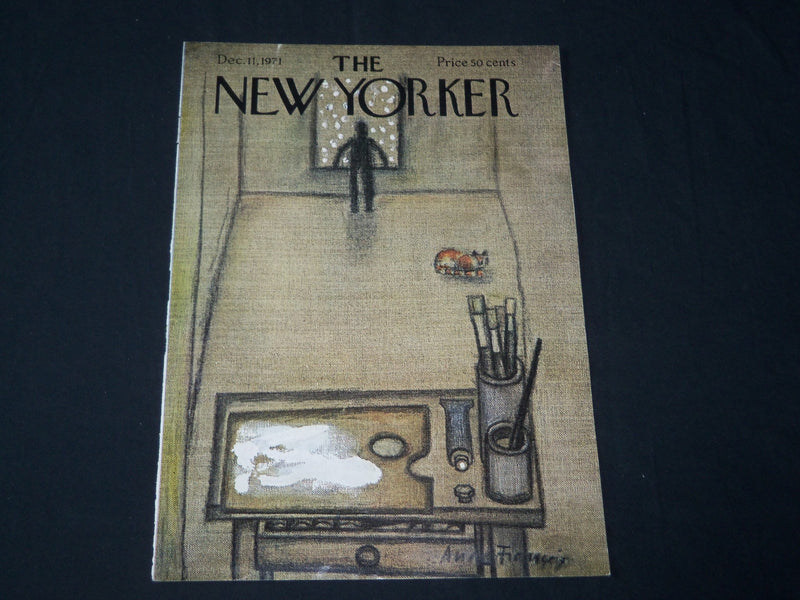 1971 DECEMBER 11 NEW YORKER MAGAZINE FRONT COVER ONLY - GREAT ART FOR FRAMING
