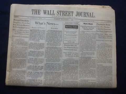 1999 SEP 7 THE WALL STREET JOURNAL - SEGA'S DREAMCAST MACHINE - WJ 319