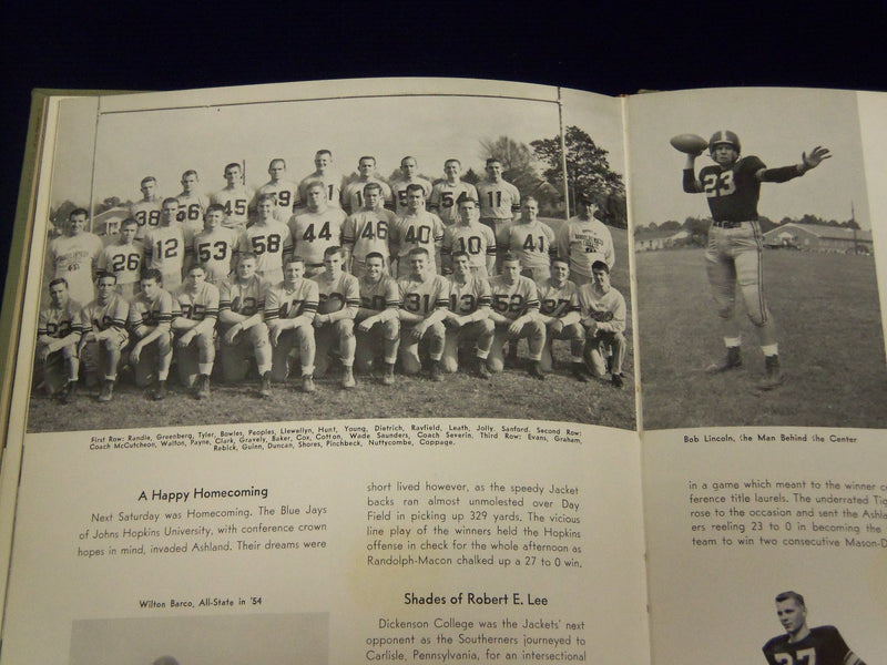 1955 THE YELLOW JACKET RANDOLPH-MACON COLLEGE YEARBOOK - ASHLAND VA - YB 747